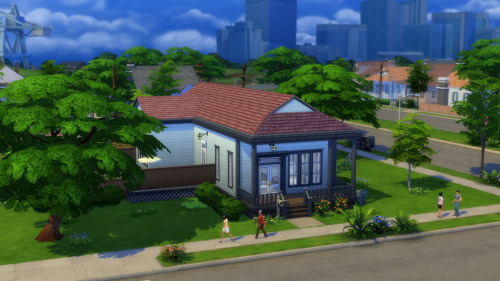 3 NEW PICTURES OF HOMES AND BUILD MODE
The first picture is very similar to this one, but there are more Sims on the lot. The second picture shows two sets of mission style furniture.